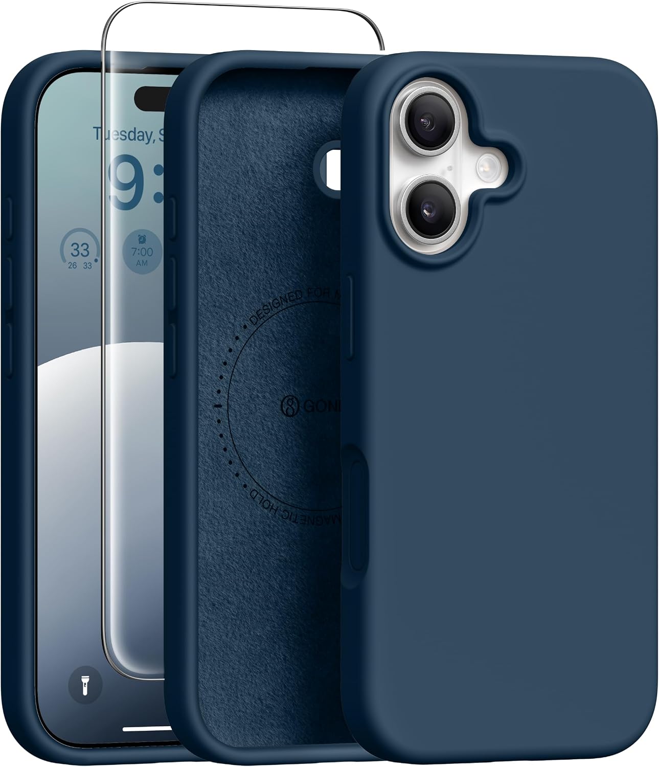 GONEZ Magnetic for iPhone 17 Pro Max Case, Silicone Cover Stone