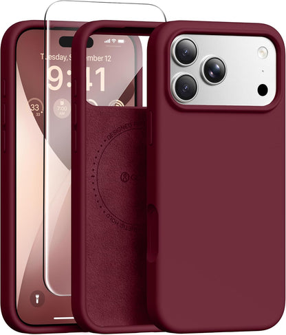 GONEZ Magnetic for iPhone 17 Pro Max Case, Silicone Cover Stone