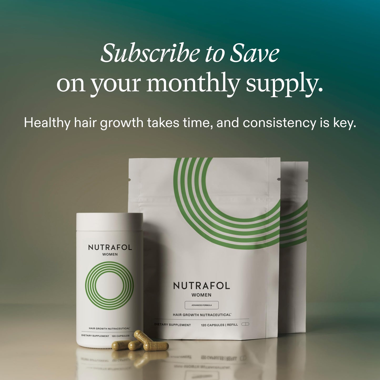 Nutrafol Women Hair Growth Supplements, Ages 18-44, 1-Month Bottle