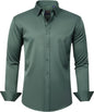 J.VER Men's Dress Shirts Solid Long Sleeve Stretch Wrinkle-Free Formal Shirt Business Casual Button Down Shirts