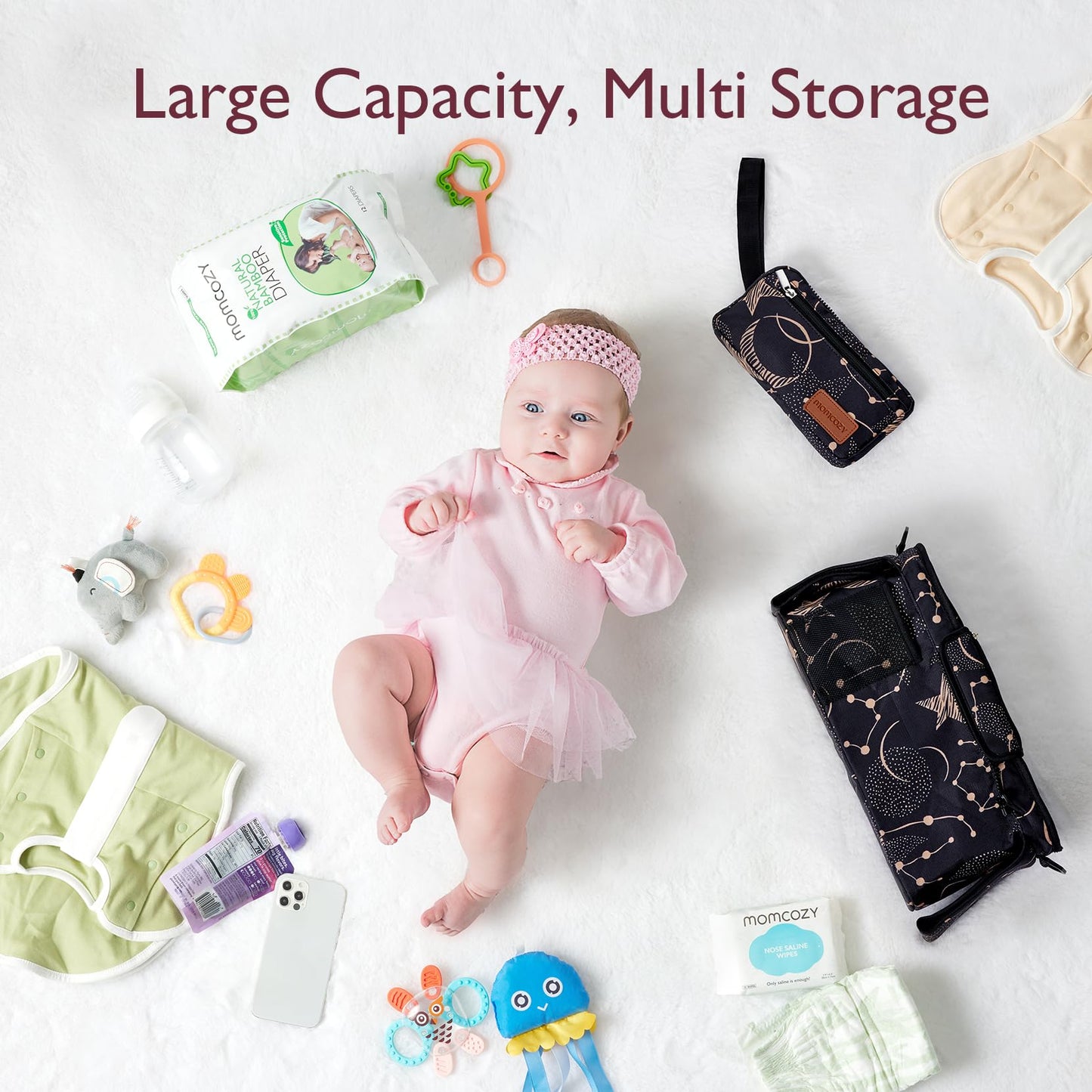 Momcozy Universal Stroller Organizer with Insulated Cup Holder
