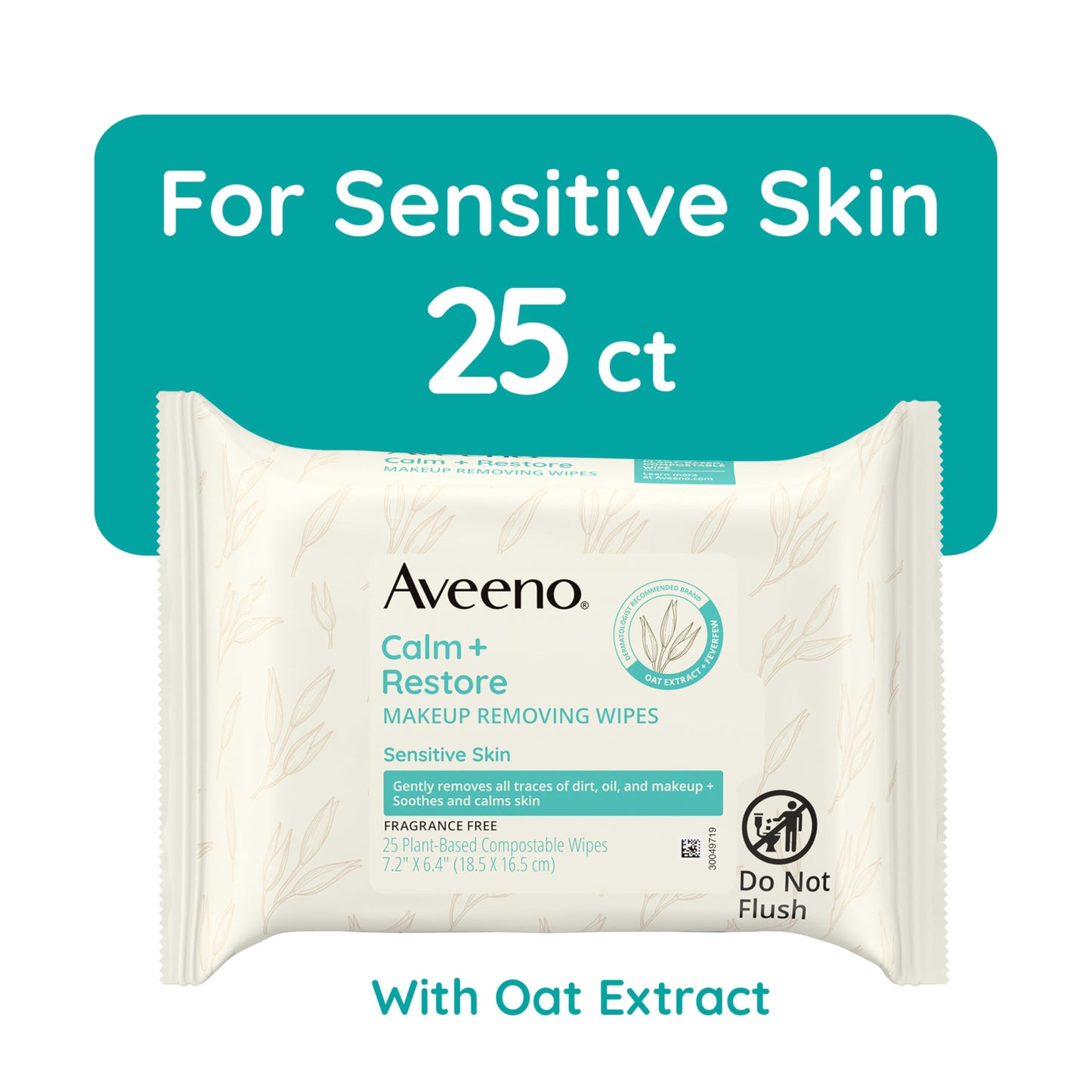Aveeno Daily Moisturizing Body Lotion for Normal to Dry Skin, Moisturizer with Soothing Prebiotic Oat, Non Greasy, Non Comedogenic, Fragrance Free Body Lotion for Women & Men, 18 Fl Oz
