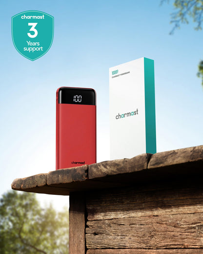 charmast Power Bank Portable Charger with Reinforced Built-in 4 Cables