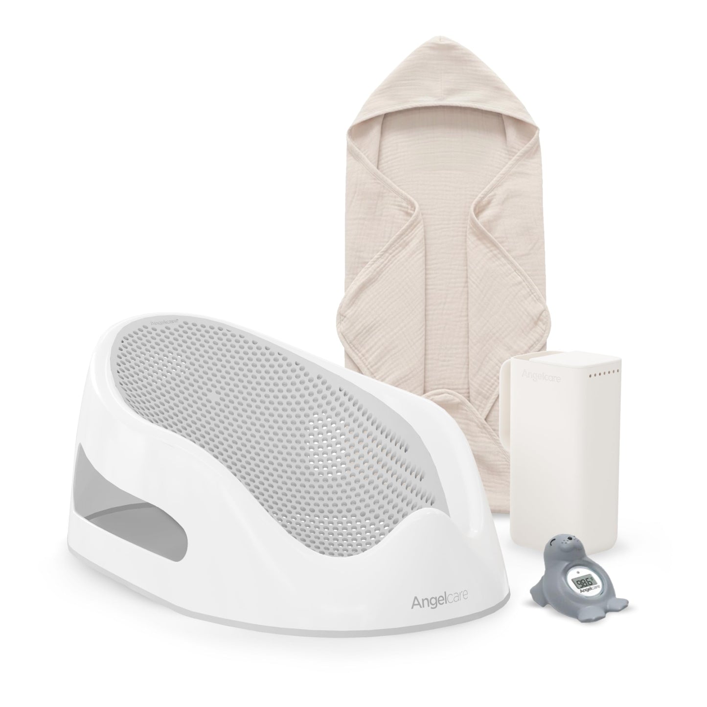 Angelcare Soft-Touch Baby Bath Support & Rinser Bundle, Aqua