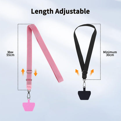 CACOE Phone Lanyard, Black+Dark Blue, 2 Pcs
