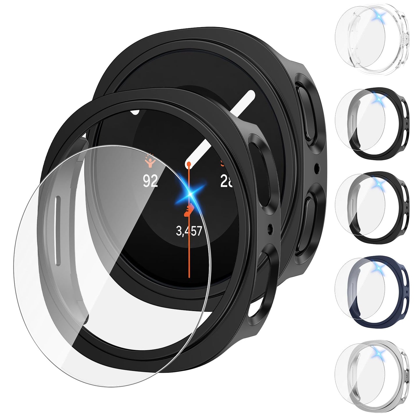 Tensea 5+5PCS for Samsung Galaxy Watch Ultra 47mm Screen Protector Case