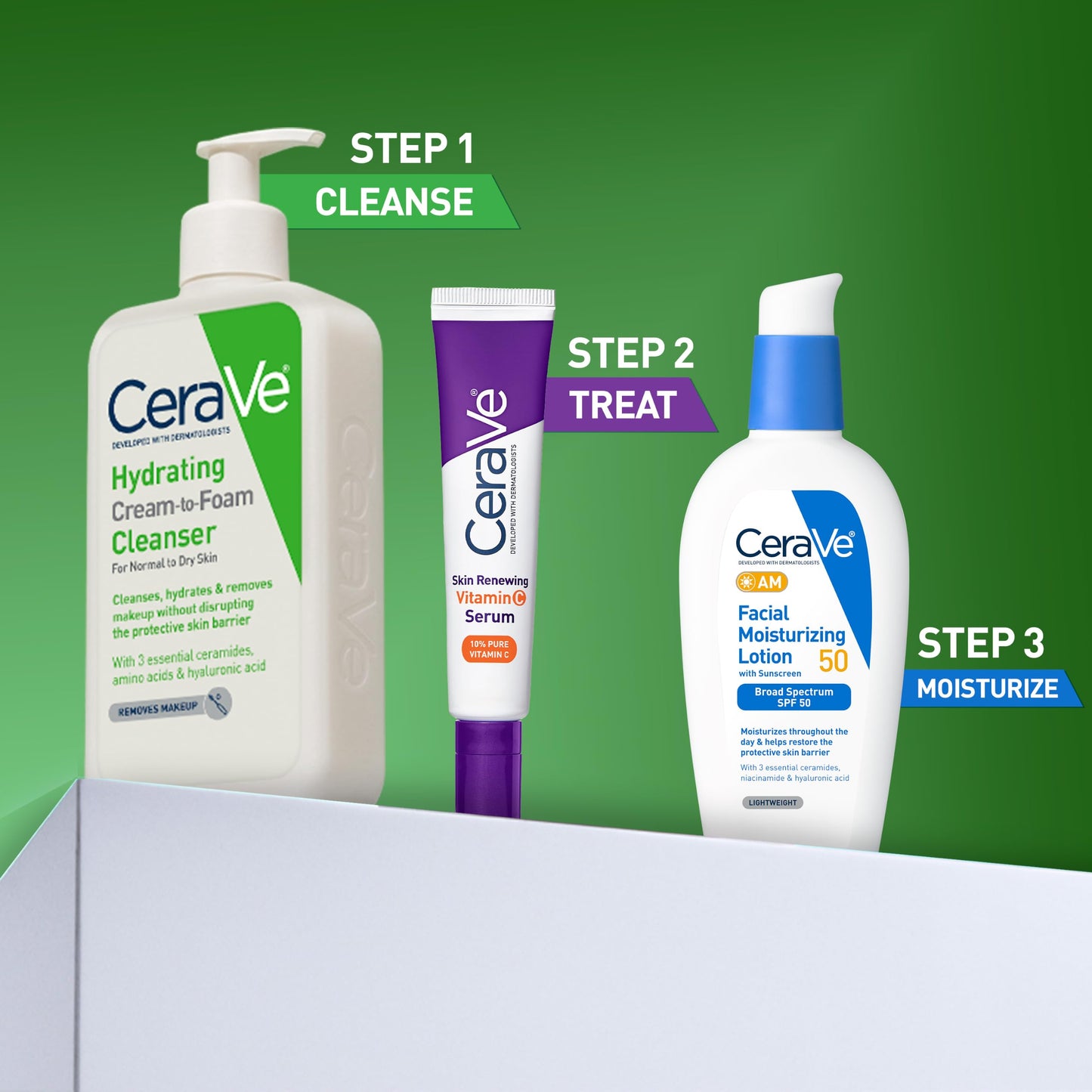 CeraVe Hydrating Cream To Foam Cleanser, Face Wash for Dry Skin, 8 Fl Oz (Pack of 12)
