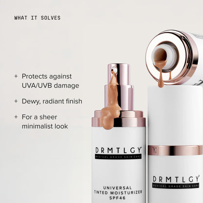 DRMTLGY Universal Tinted Moisturizer SPF 46, Dewy Tinted Sunscreen