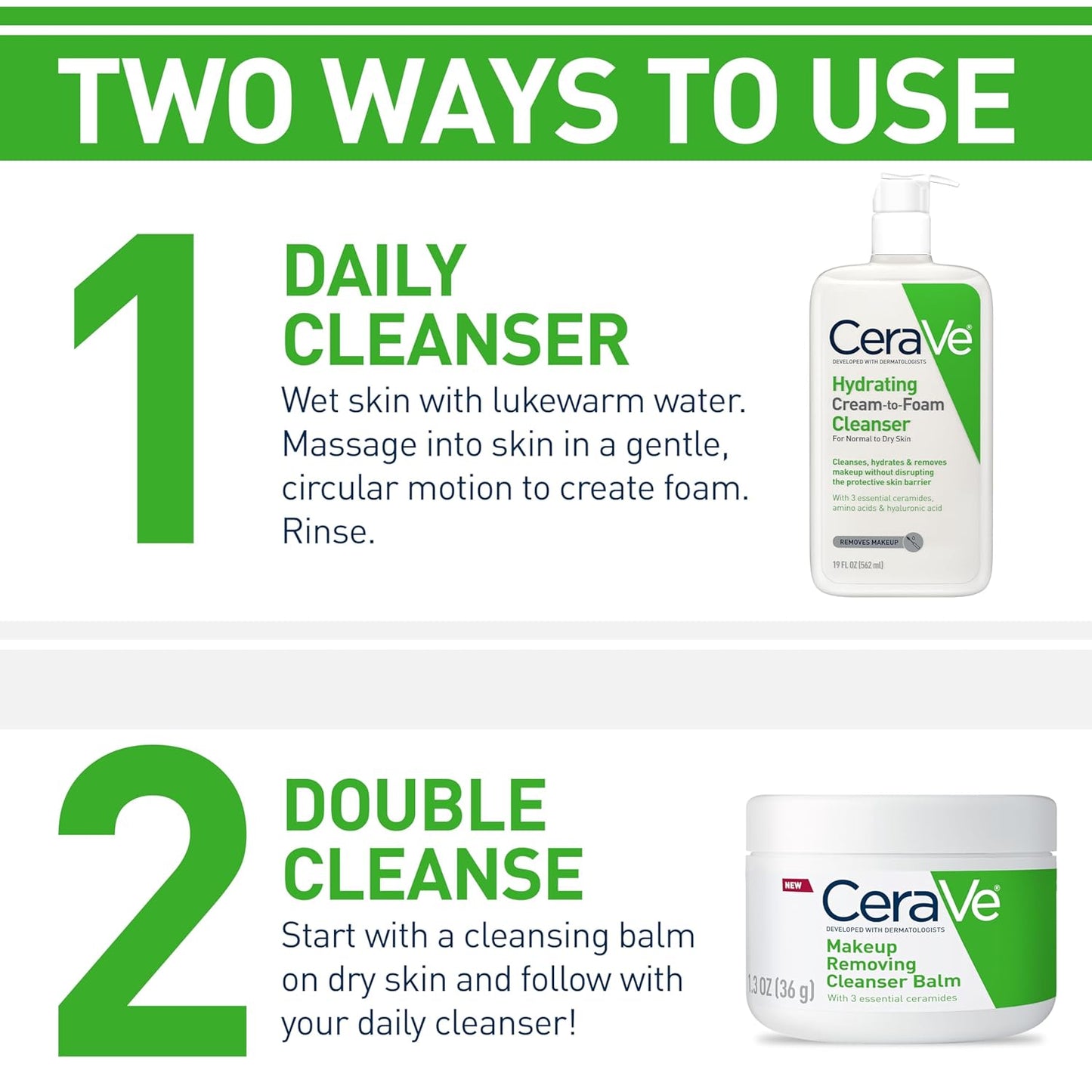 CeraVe Hydrating Cream To Foam Cleanser, Face Wash for Dry Skin, 8 Fl Oz (Pack of 12)