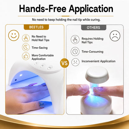 Beetles Soft Gel Nail Tips Short Almond 288pcs in 12 Sizes Etch-X