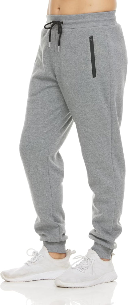 PURE CHAMP Sweatpants for Men 3 Pack Fleece Athletic Workout Joggers Mens Sweatpants with Zipper Pockets Size S-3XL