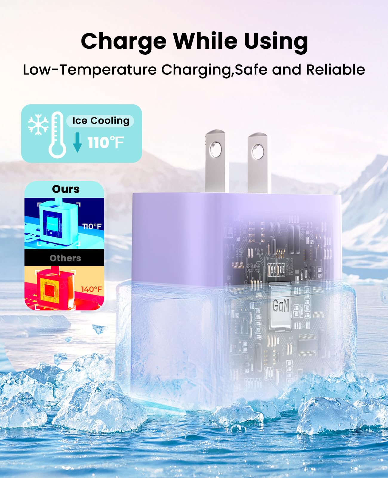 iPhone Charger Fast Charging, USB C Charger Block, 6FT/10FT Lightning Cable
