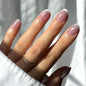 Glamnetic Press On Nails - Short Almond, Glossy Fake Nails 24 Pc Full Kit