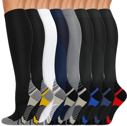 Copper Compression Socks 15-20 mmHg for Men & Women 8 Pairs – Circulation Support for Nurses, Travel, Running, Hiking, Soccer