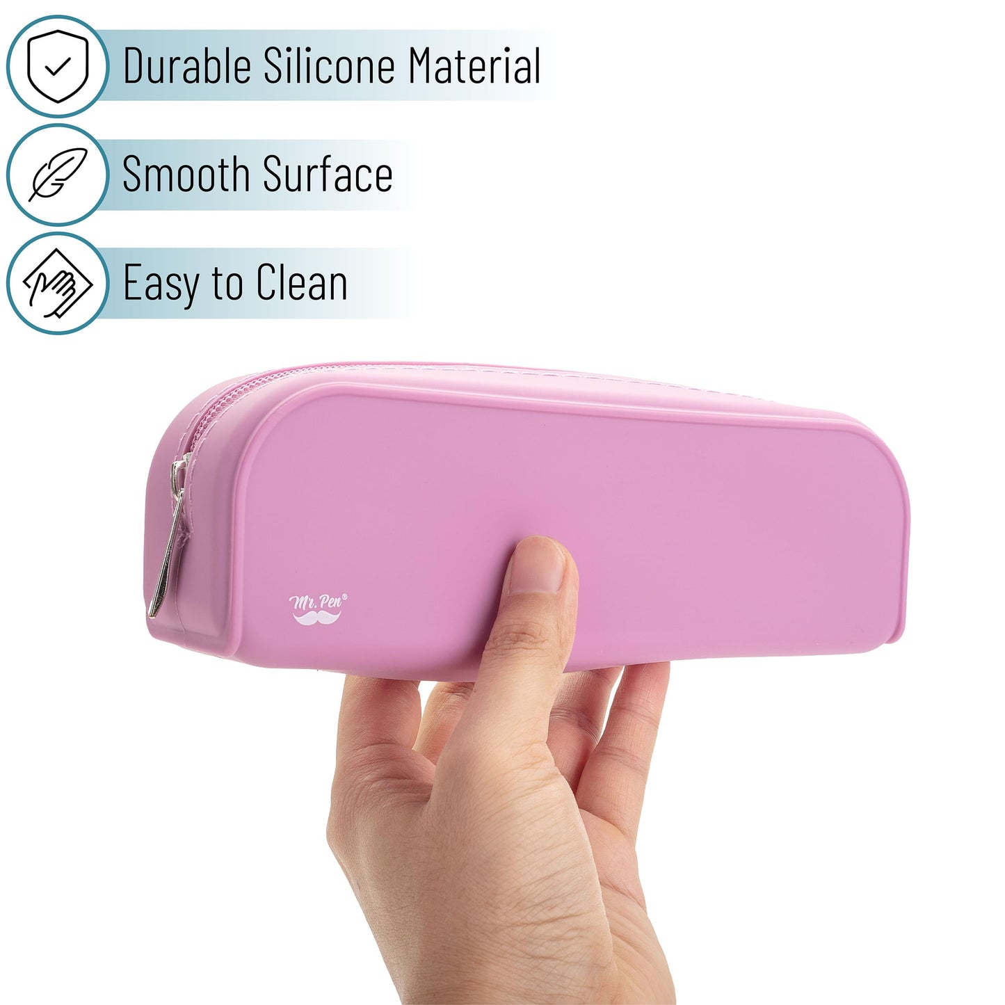 Mr. Pen- Silicone Pencil Case, Aesthetic Pencil Bag for Women, Makeup Pouch
