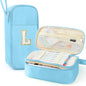 Cute Large Pencil Case Pouch,Personalized Initial Pencil Bag for Girls Boy