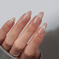BTArtbox Press On Nails, Vanilla Cream, Short Square, Ombre Peach, 32Ct