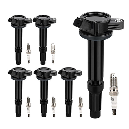 UF667 Ignition Coil & ILZFR6D11 Double Iridium Spark Plug for BMW 2.5-6.0L