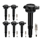UF667 Ignition Coil & ILZFR6D11 Double Iridium Spark Plug for BMW 2.5-6.0L