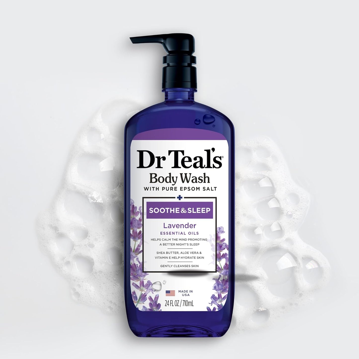 Dr Teal's Body Wash with Pure Epsom Salt, Relax & Relief with Eucalyptus & Spearmint, 24 fl oz (Pack of 2)