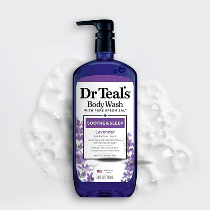 Dr Teal's Body Wash with Pure Epsom Salt, Relax & Relief with Eucalyptus & Spearmint, 24 fl oz (Pack of 2)