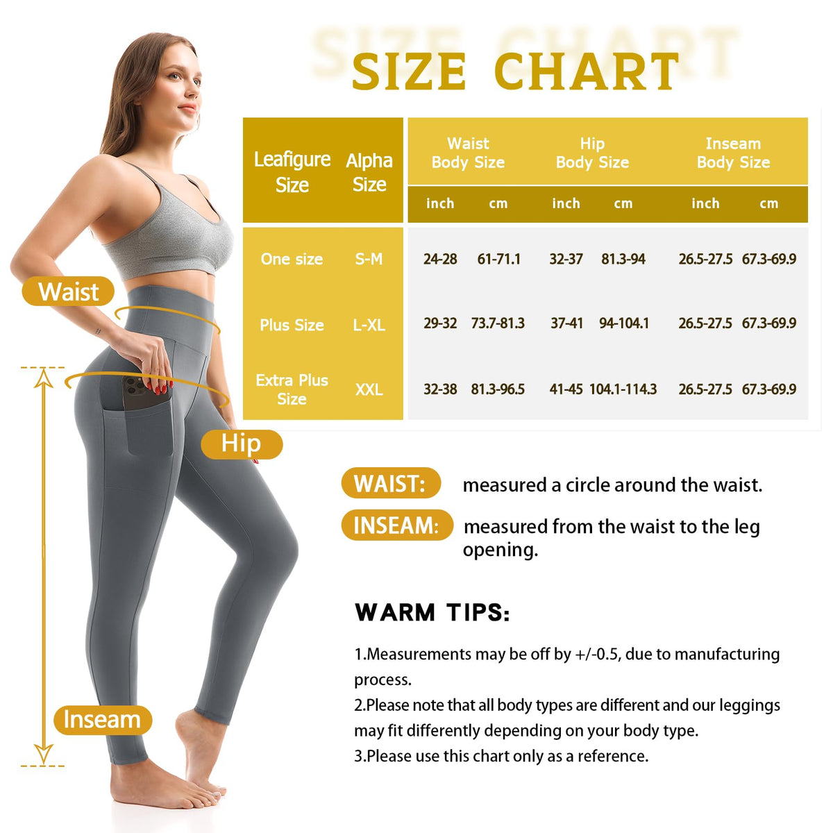 Walifrey Leggings with Pockets for Women