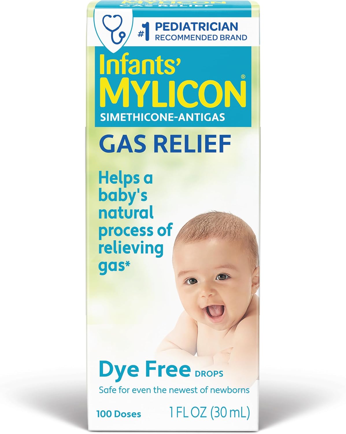 MYLICON Gas Relief Drops for Infants and Babies, Dye Free Formula, 1 Fl Oz.