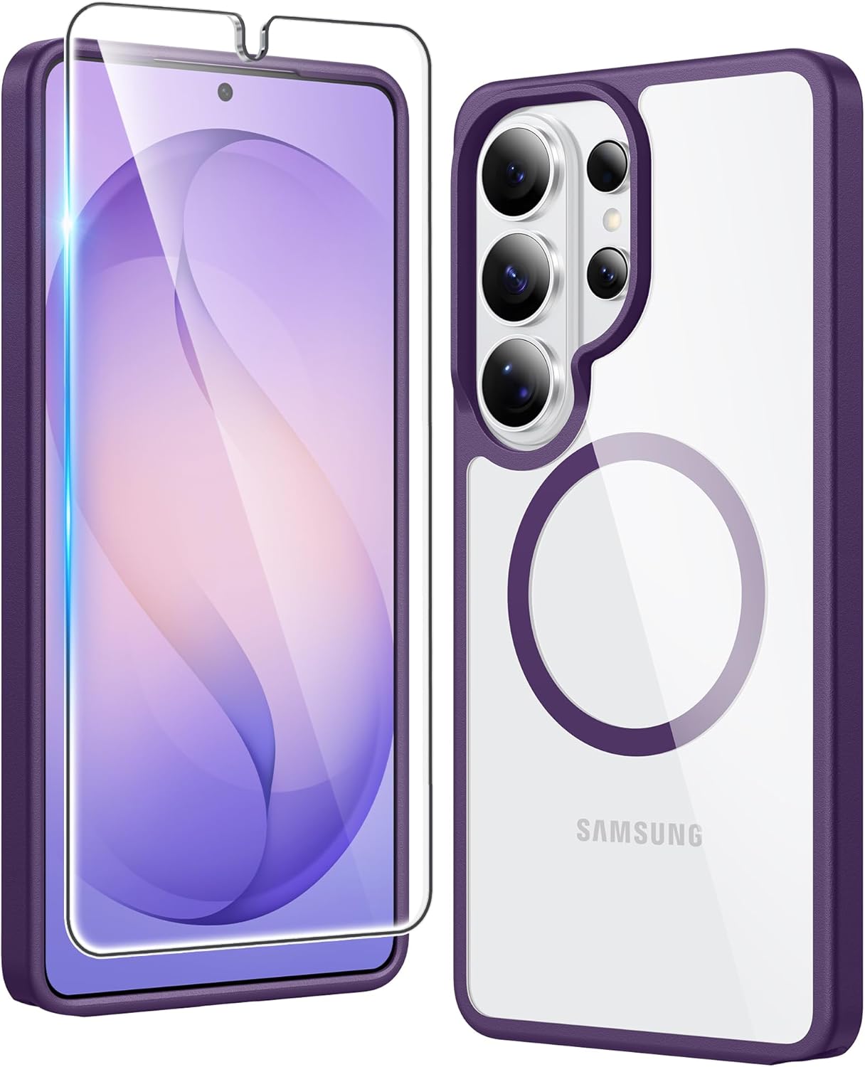 FNTCASE for iPhone 17 Pro Case Clear Magnetic with Screen Protector