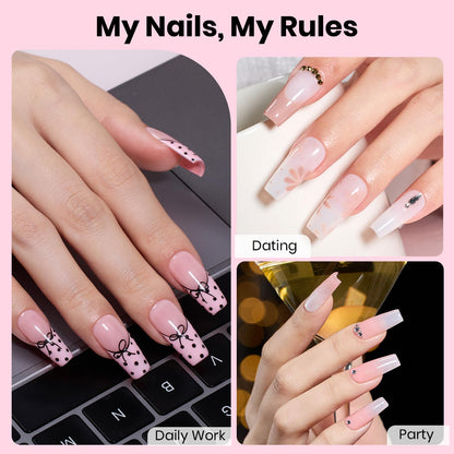 Beetles Soft Gel Nail Tips Short Almond 288pcs in 12 Sizes Etch-X