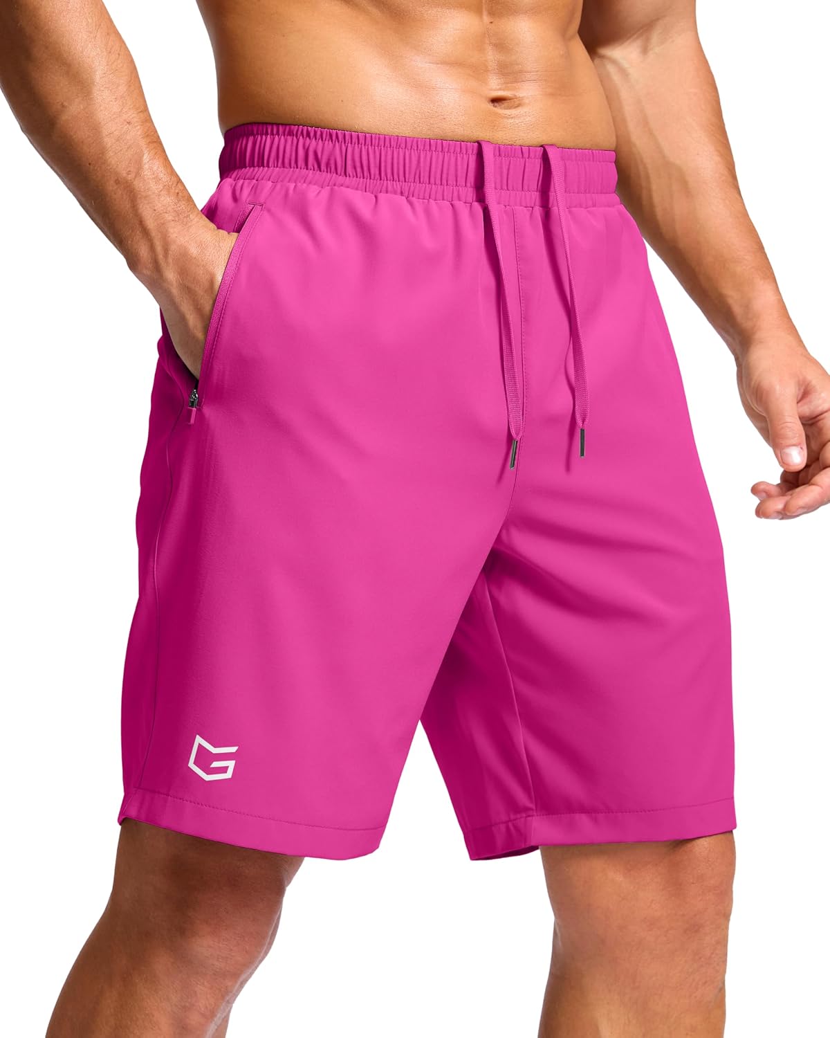 G Gradual Men's Athletic Running Shorts with 2 Zipper Pockets 7"/ 5"/ 9"