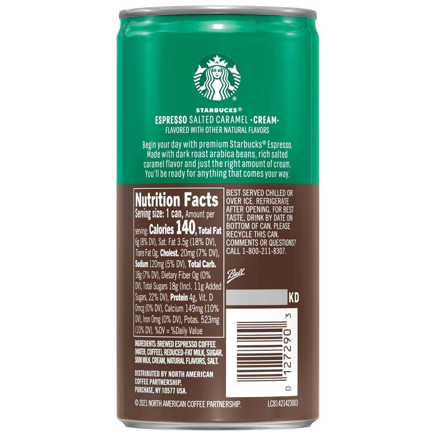 Starbucks Espresso & Cream, 6.5 Fl Oz Cans (Pack of 12)