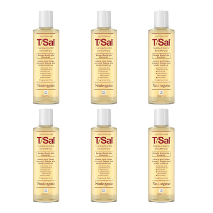 Neutrogena T/Sal Therapeutic Dandruff Shampoo, Scalp Build-Up Control, 3% Salicylic Acid,Psoriasis Treatment, Seborrheic Dermatitis Shampoo, Clears Flakes, Fragrance Free, 4.5 fl oz | Scalp Build-up Shampoo, 3% Salicylic Acid, Scalp Psoriasis Treatment, S