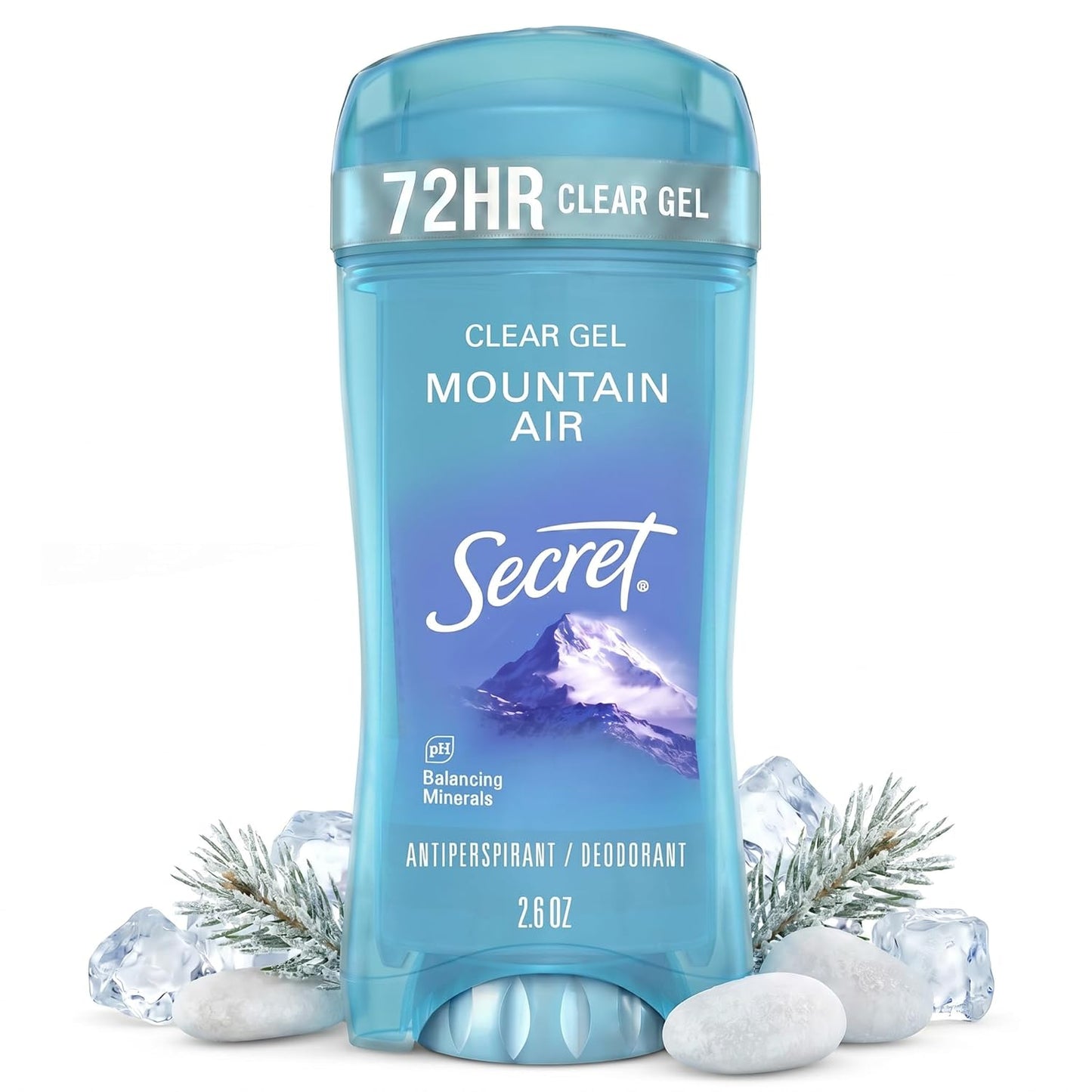 Secret Fresh Antiperspirant Deodorant for Women, 72hr Freshness on the Rocks with Pro-Hyaluronic Acid, Miami Mocktails Edition, Clear Gel, Pineapple Paradise with Pineapple & Coconut Scent, 2.6 oz