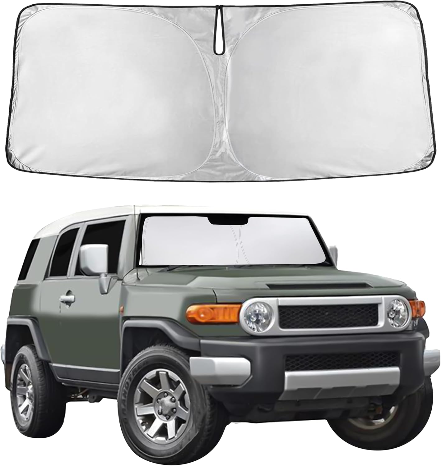 Econour Car Windshield Sun Shade, Front Window Sun Blocker for SUVs,Sedan