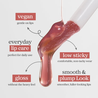 NOONI Korean Lip Oil - Applepeony - pH Color-Changing Plumping Lip Gloss