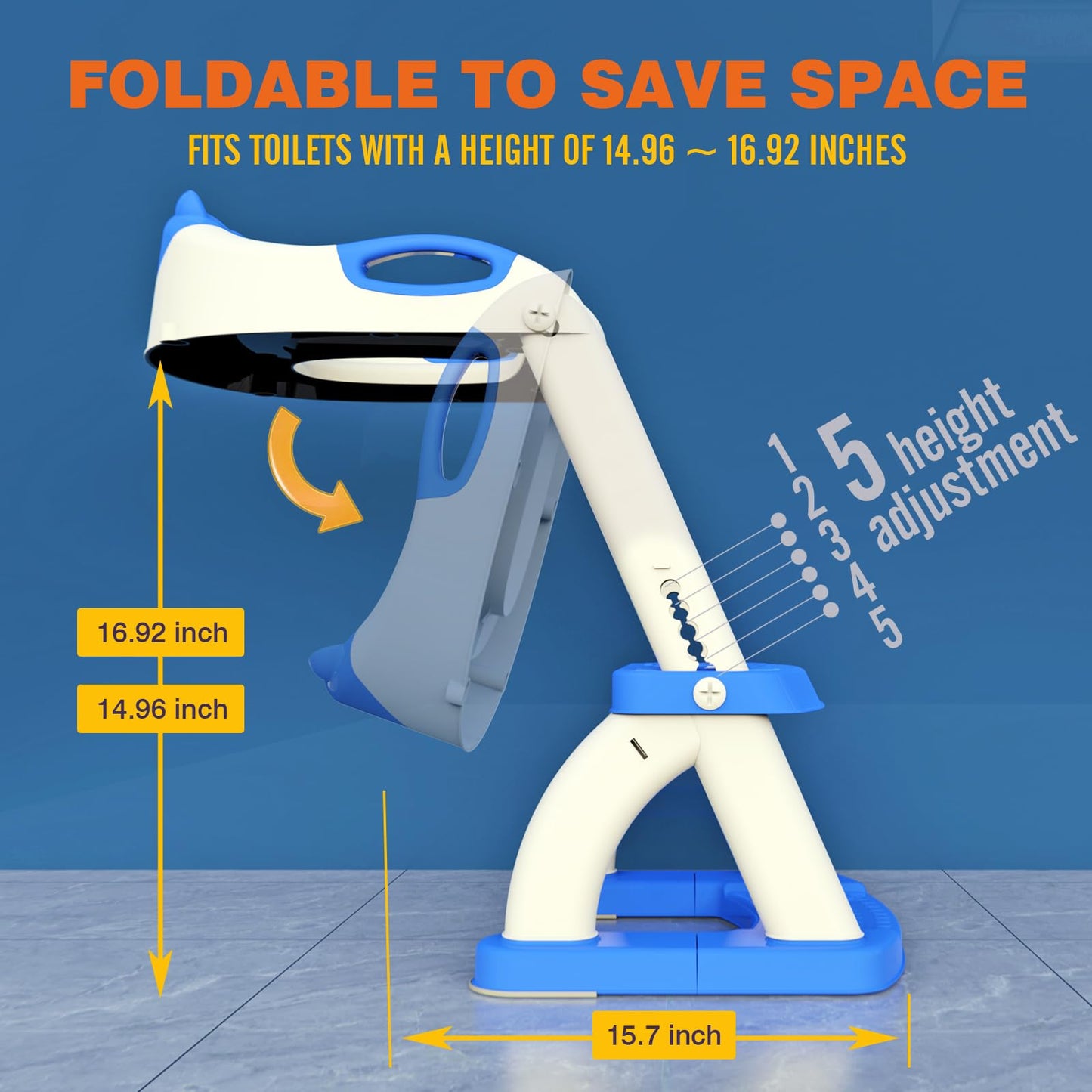 Potty Training Toilet for Toddlers, 2-in-1 Potty Training seat, Anti-Slip