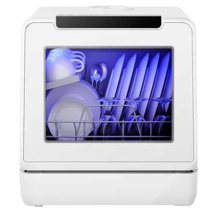 EUHOMY Countertop Dishwasher Portable, 8 Programs with 5L Tank, Black, 40dB