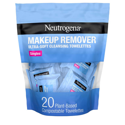 Neutrogena Makeup Remover Towelettes, Daily Single Face Towelettes, 20 Ct