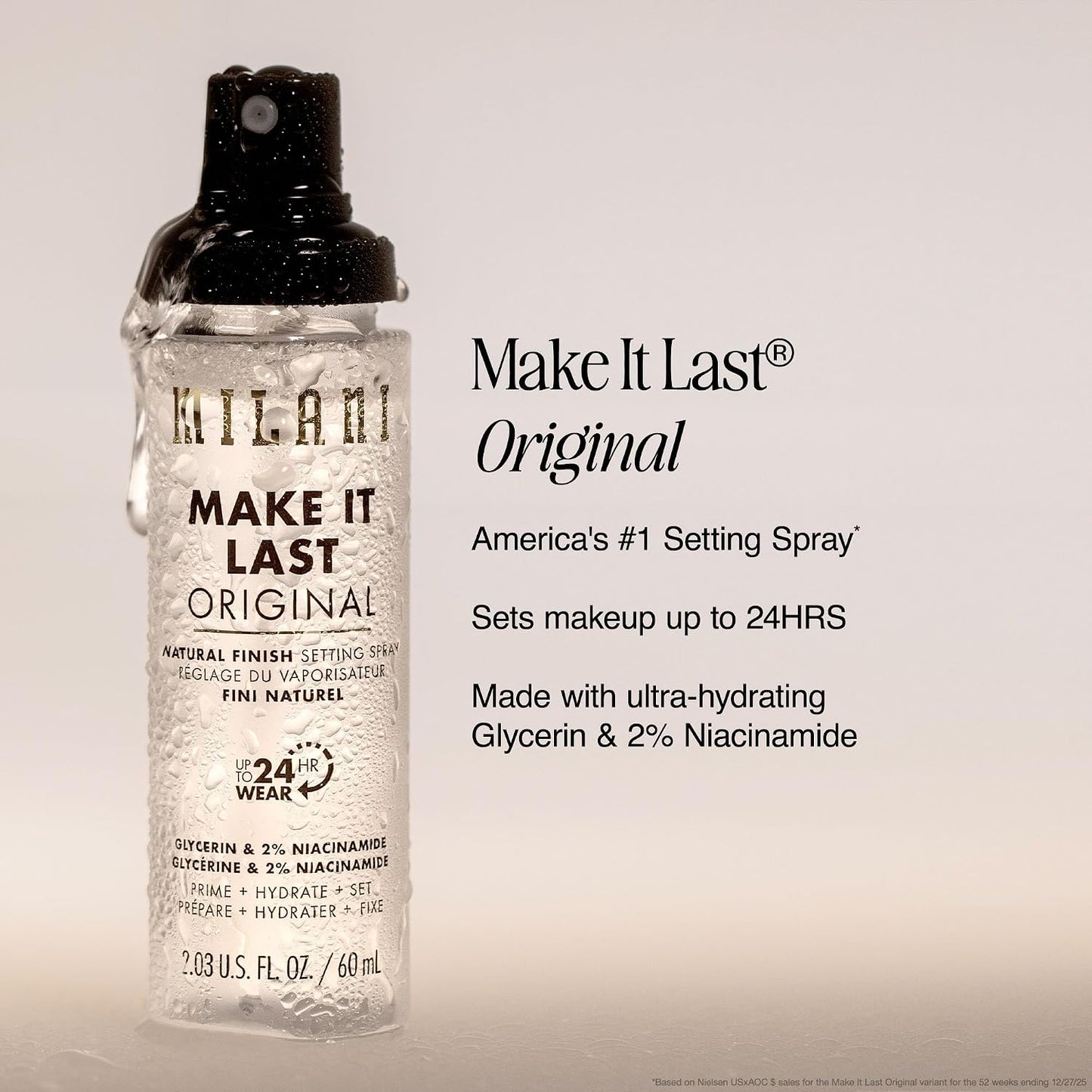 Milani Setting Spray + Primer, Make It Last Original Natural Finish