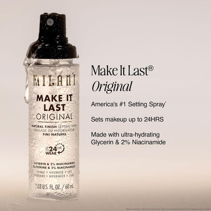 Milani Setting Spray + Primer, Make It Last Original Natural Finish