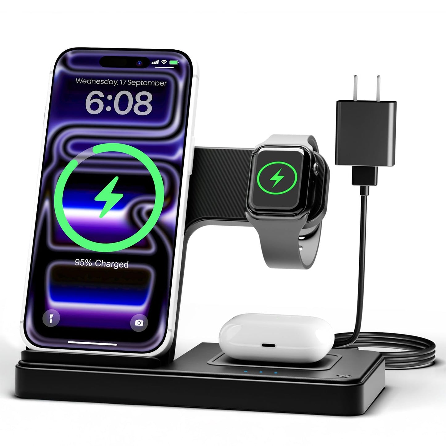GETPALS Wireless Charger iPhone Charging Station for Apple Multiple Devices