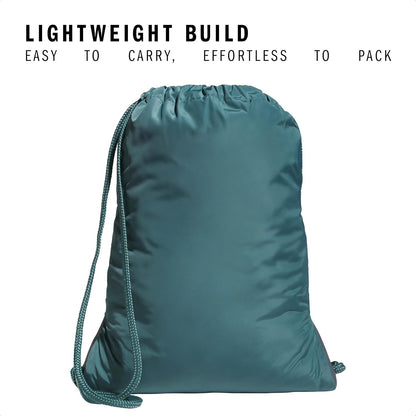 adidas Alliance Sackpack – Drawstring Backpack for Sports, Small Gym Bag, Preloved Teal Green/Black/3, OSFA