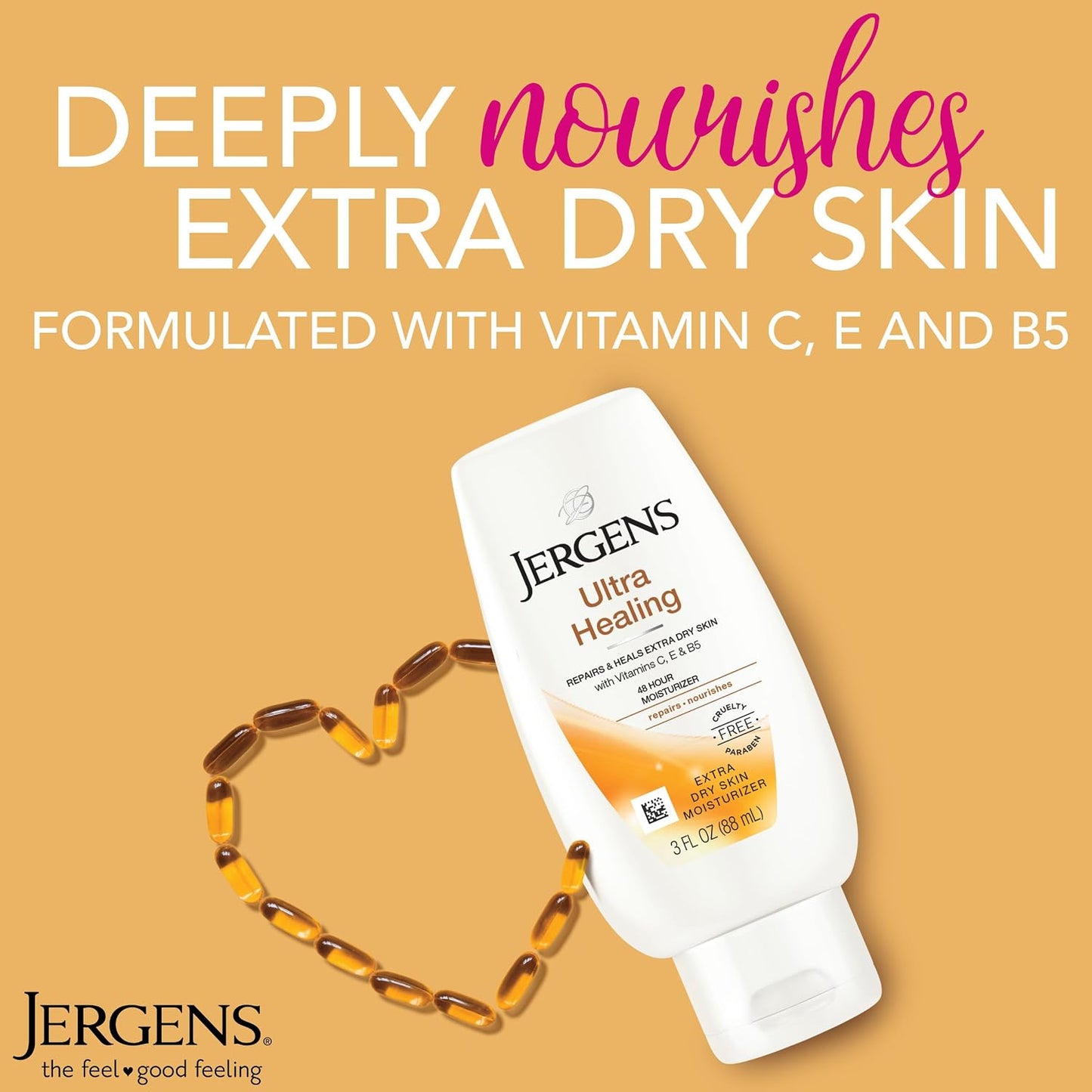 Jergens Ultra Healing Body Lotion, Moisturizer for Dry Skin, 32 fl oz