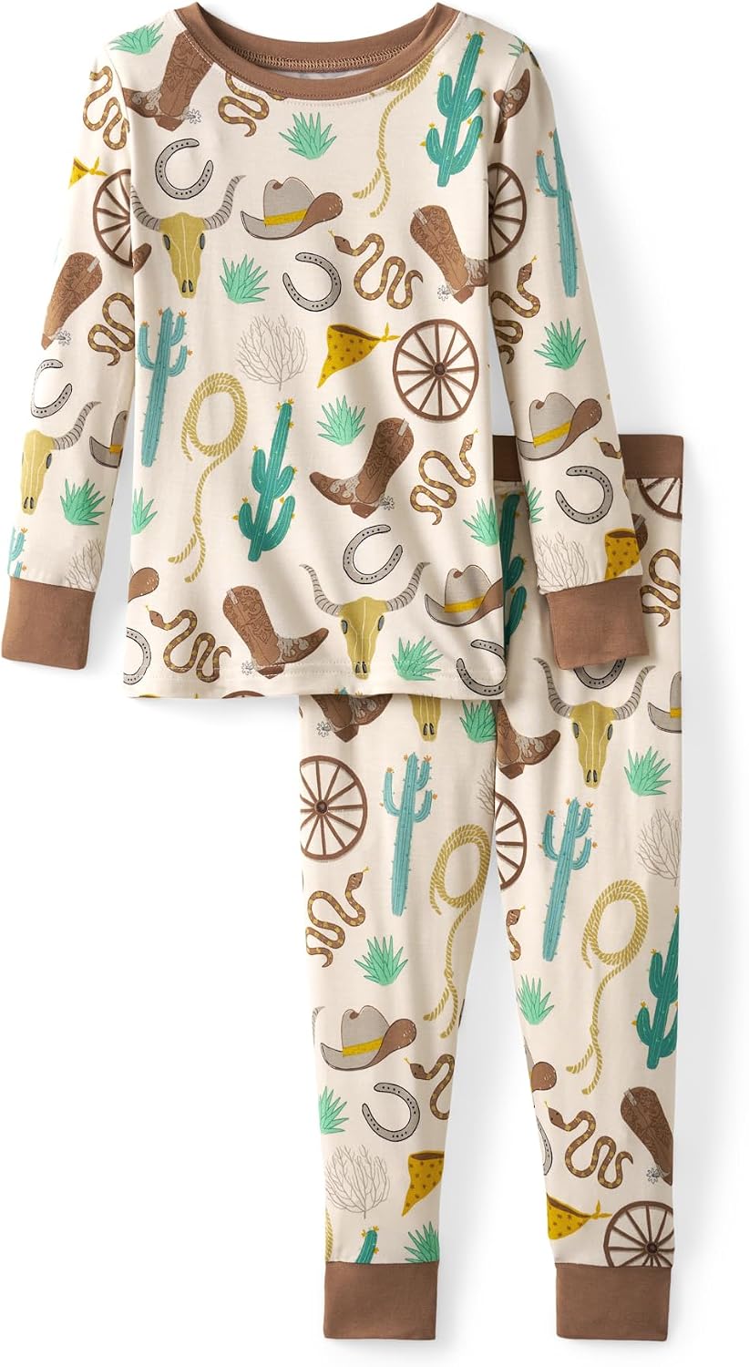 Little Sleepies Two-Piece Pajama Set, Viscose from Bamboo, Toddler Kids PJs