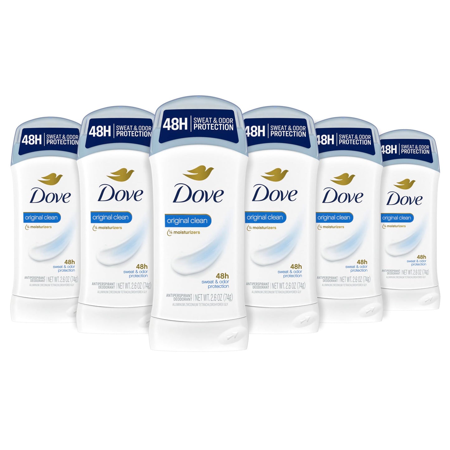 Dove Antiperspirant Deodorant Stick Original Clean 2.6 oz 2PK