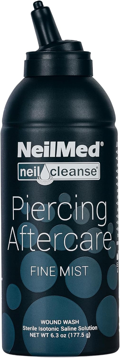 NeilMed NeilCleanse Piercing Aftercare, Fine Mist, 6.3 Fluid Ounce
