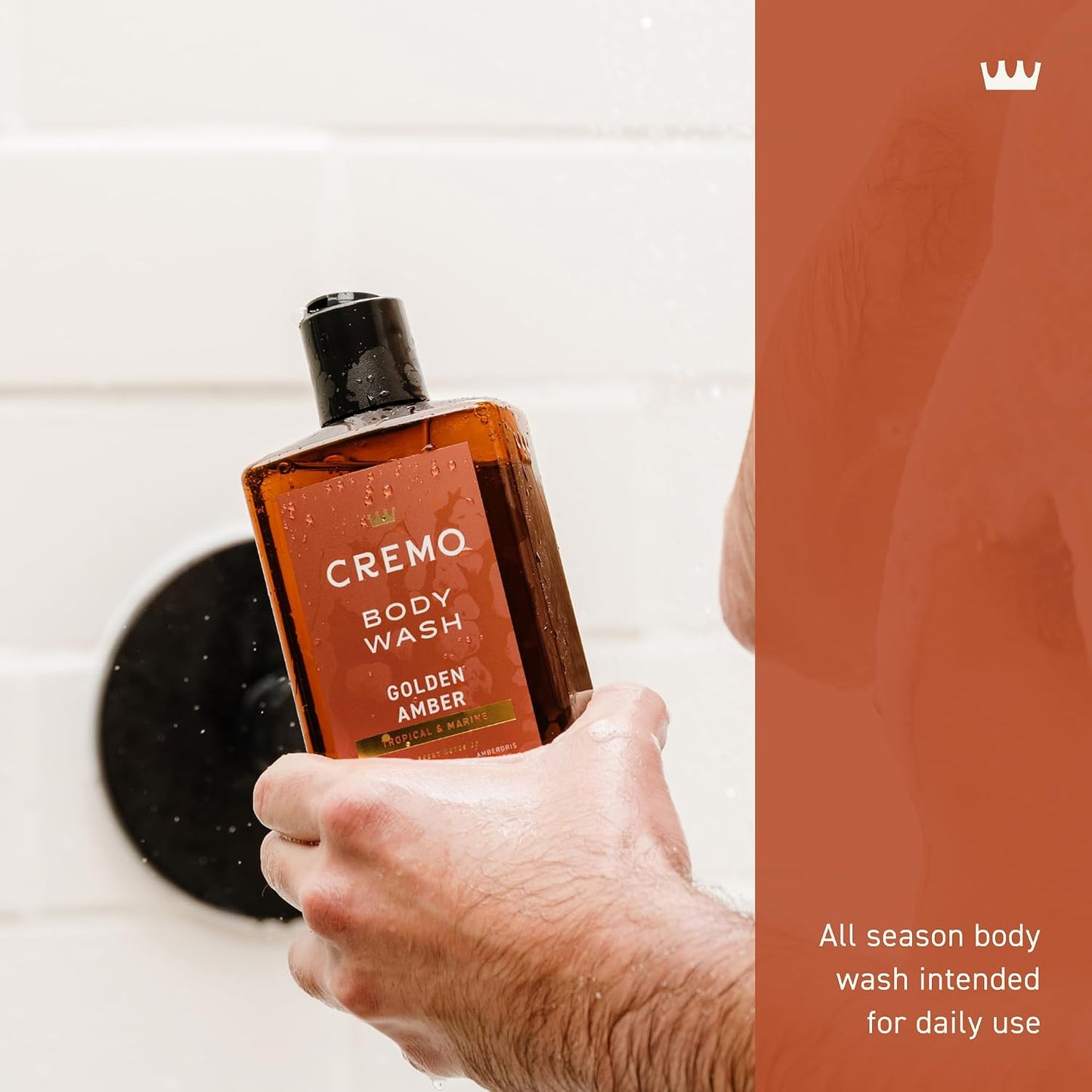 Cremo Body Wash for Men, Cypress Santal, 16 Fl Oz