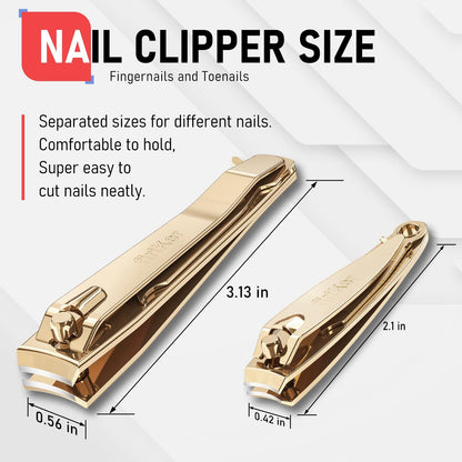 firiKer Nail Clippers with Nail File,Fingernail Clipper,Toe Nail Clippers