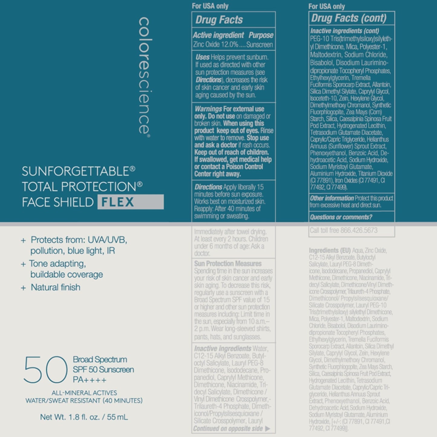 Colorescience, Total Protection Face Shield Flex, SPF 50