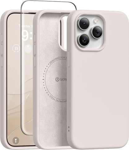 GONEZ Magnetic for iPhone 17 Pro Max Case, Silicone Cover Stone